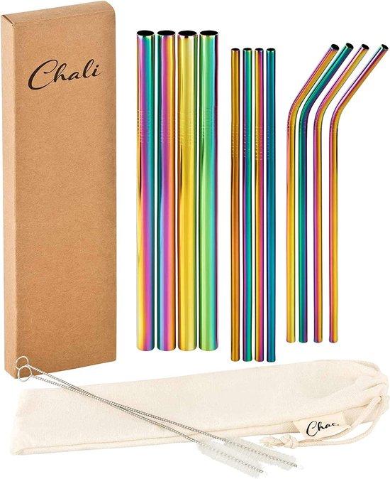 Famanu Set von wiederverwendbaren Strohhalmen – nachhaltig und stilvoll – bunt SHSHOP