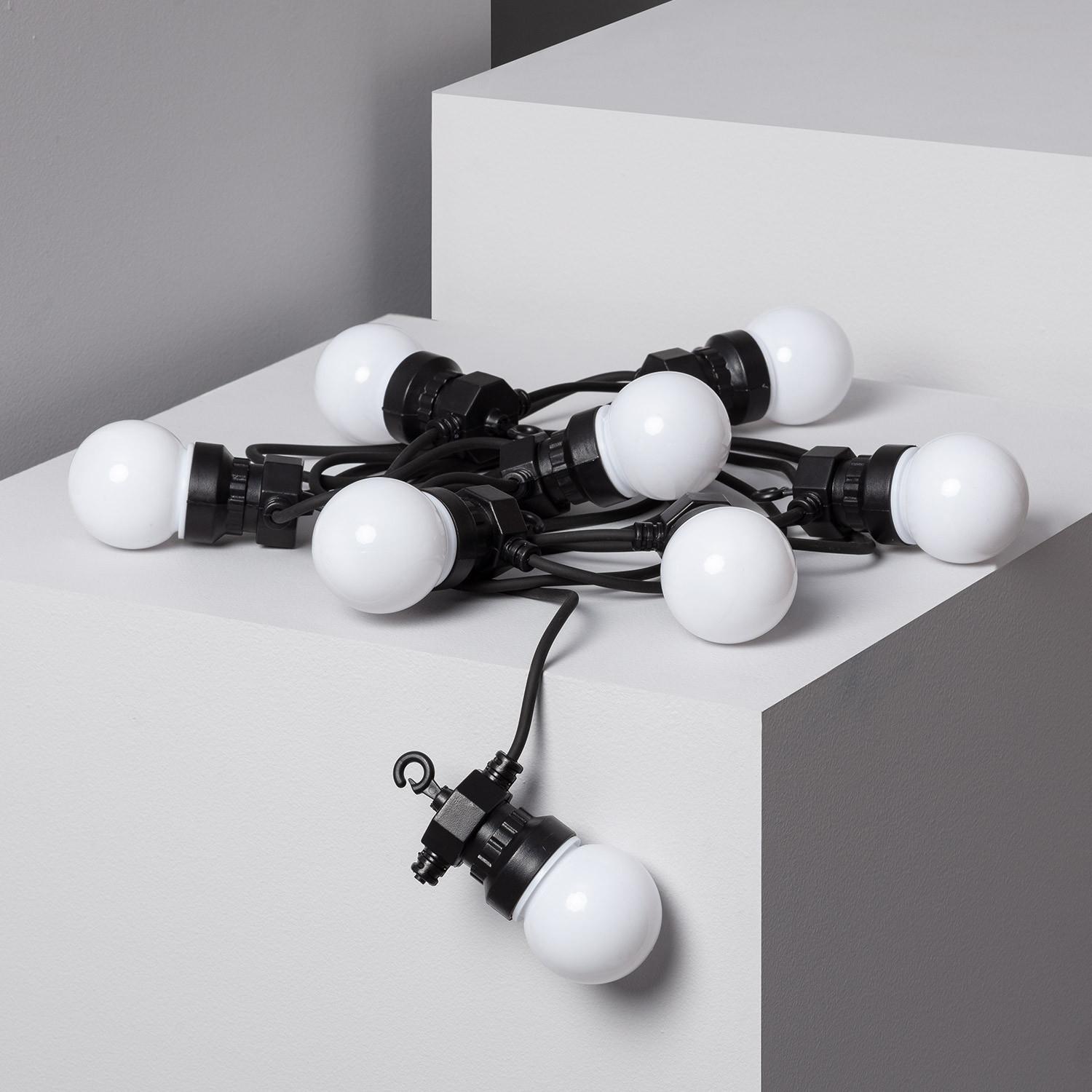 LEDKIA LED-Girlande aus Glühbirnen Aussen Solar Kuiper 7m Weiß