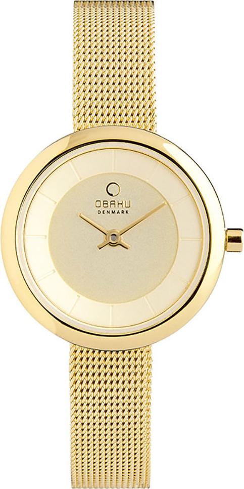 Dámske hodinky Obaku Denmark V146LGGMG zlaté