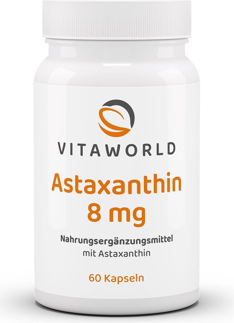 Vitaworld Astaxanthin 8 mg | 60 Kapseln | natürliches Astaxanthin aus der Alge Haematococcus pluvialis | vegan 15785509