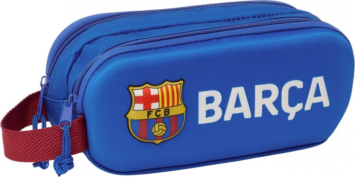 FC Barcelona 3D Double Pencil Case - Official Licensed School Supplies For Kids & Teens