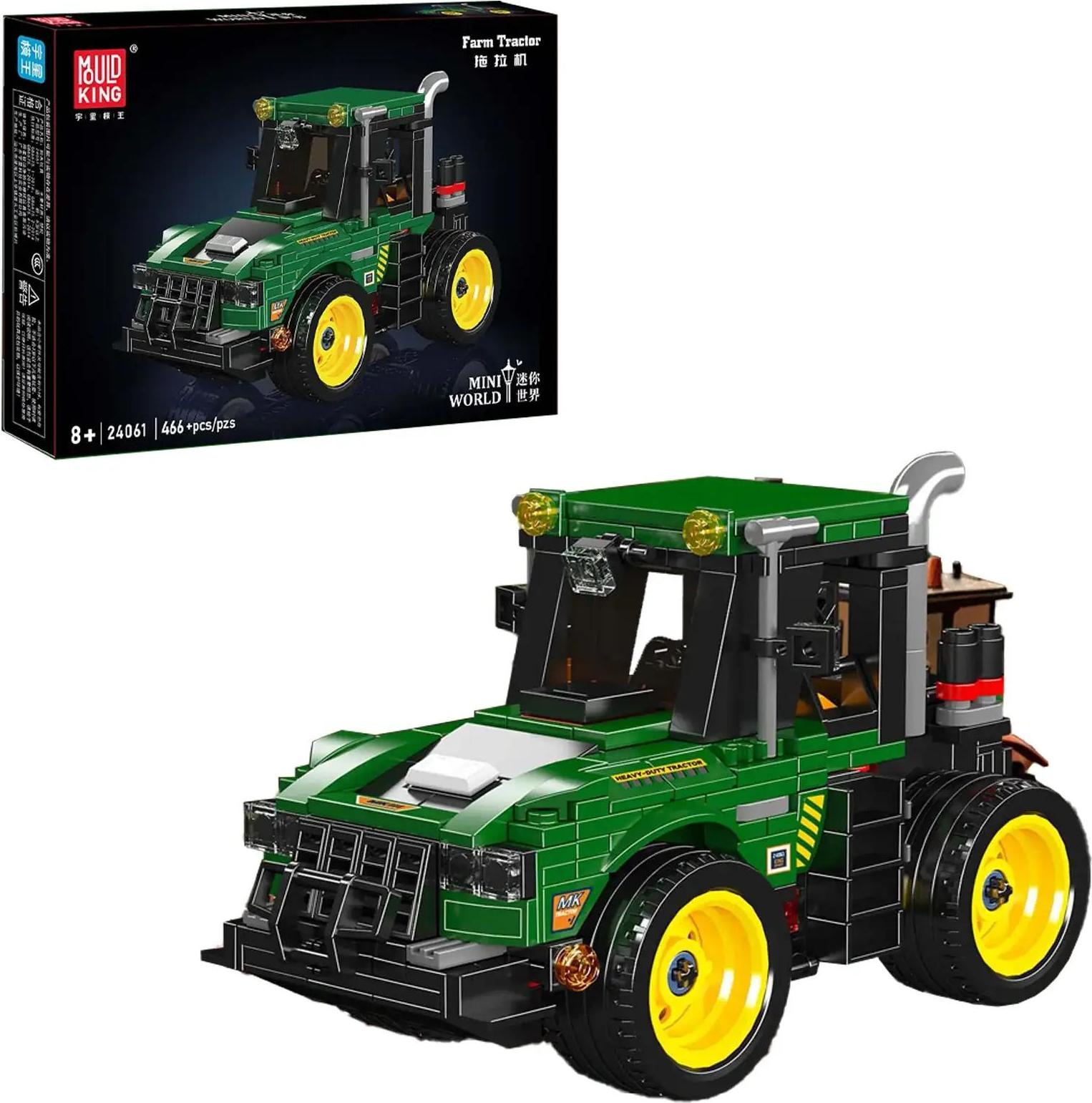 Mould King 24061 Baustein-Set Allrad-Traktor Landwirtschaftsfahrzeug Baufahrzeug Baustein Spielzeug Kinder Geschenke 466 PCS YX-24061-OVP