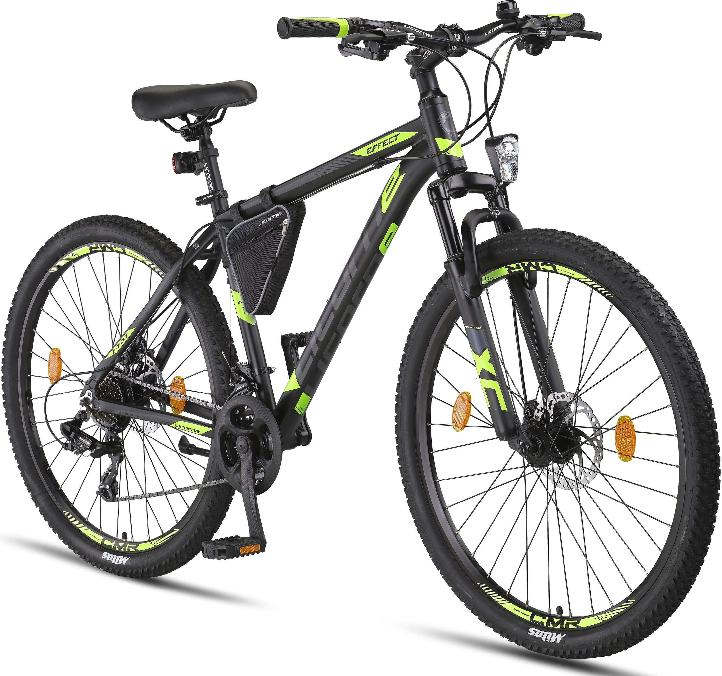 Licorne Bike MTB Telaio Alluminio Shimano Nero/Lime