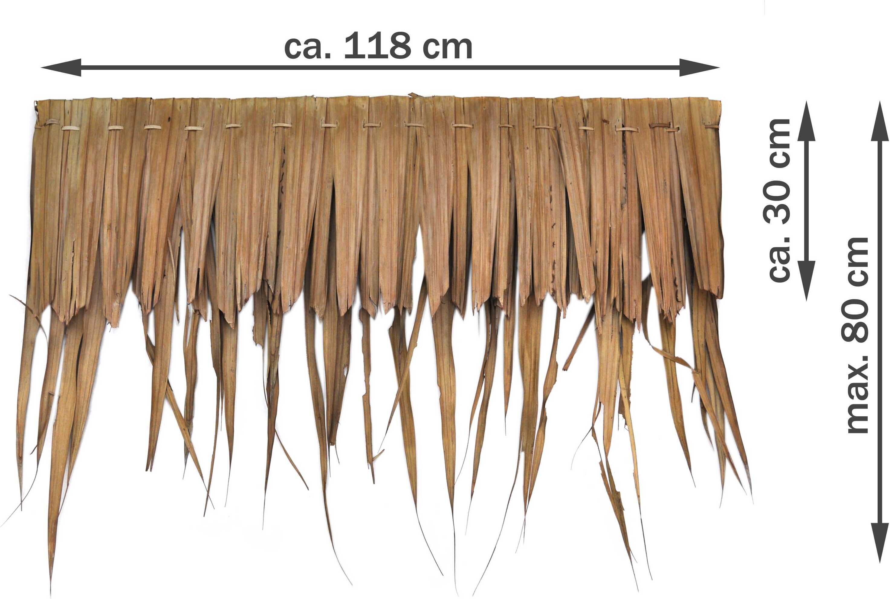 Wilai Palmendächer Palmdach Paneele Palmschindel Palmenblätter Palmenschirm Naturdach Palmendach 118 cm 20x I Innen- und Außenbereich Wilai Palmendach-Paneel