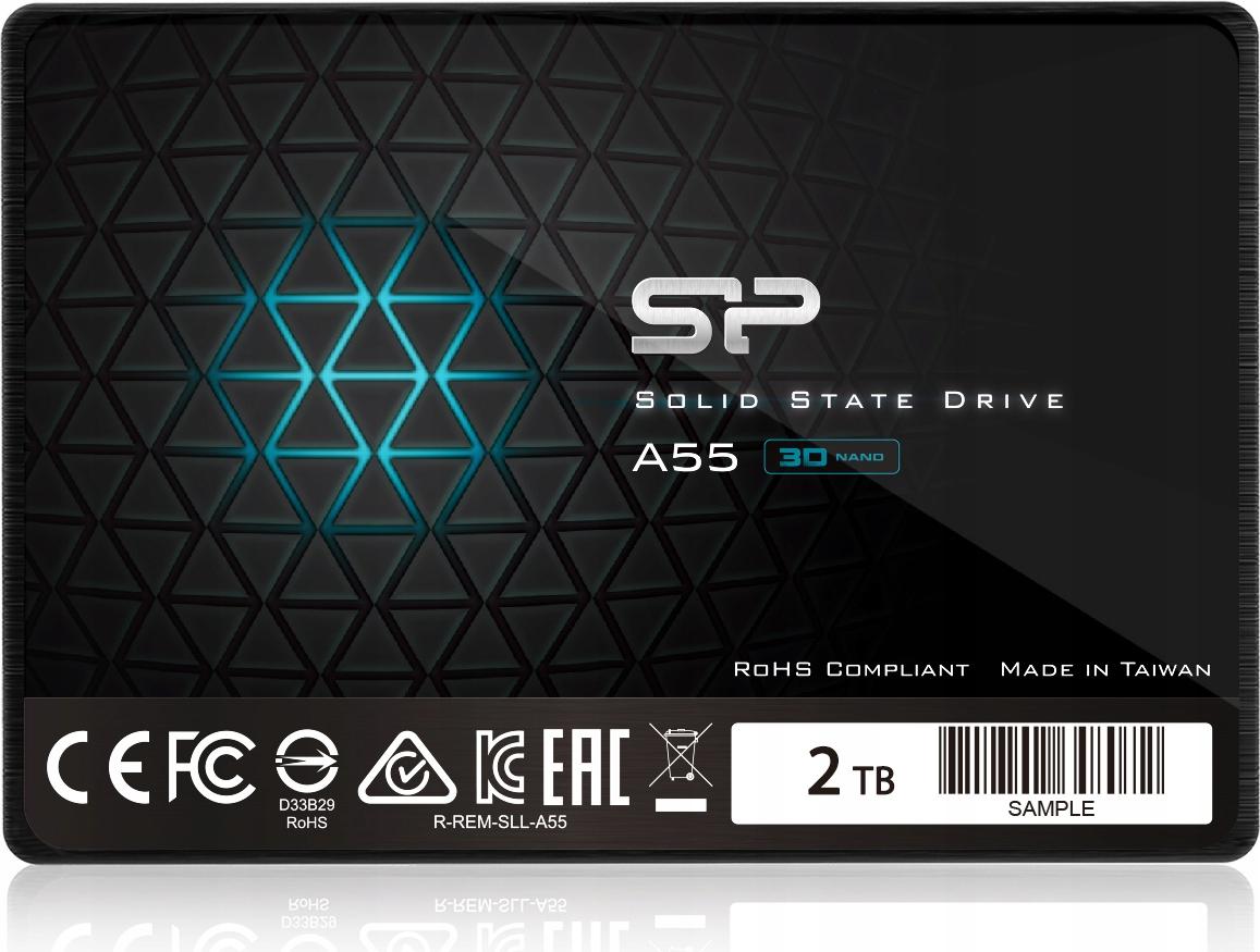 SSD SP Silicon Power 2 TB A55 SLC Cache 7 mm Ultrabook 3D NAND SATA III
