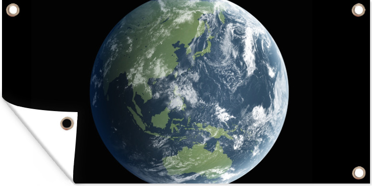 MuchoWow® 60x30 cm Outdoor-Poster Gartendeko Sichtschutz Garten Poster für den Garten Satellitenbild der Erde 133|330854198