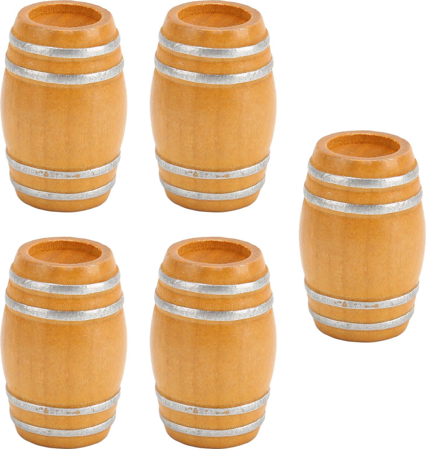 Gistuch 5pcs Miniatur -Holzbier -Simulation Vintage 1:12 Puppenhausweinmodell für Zubehör