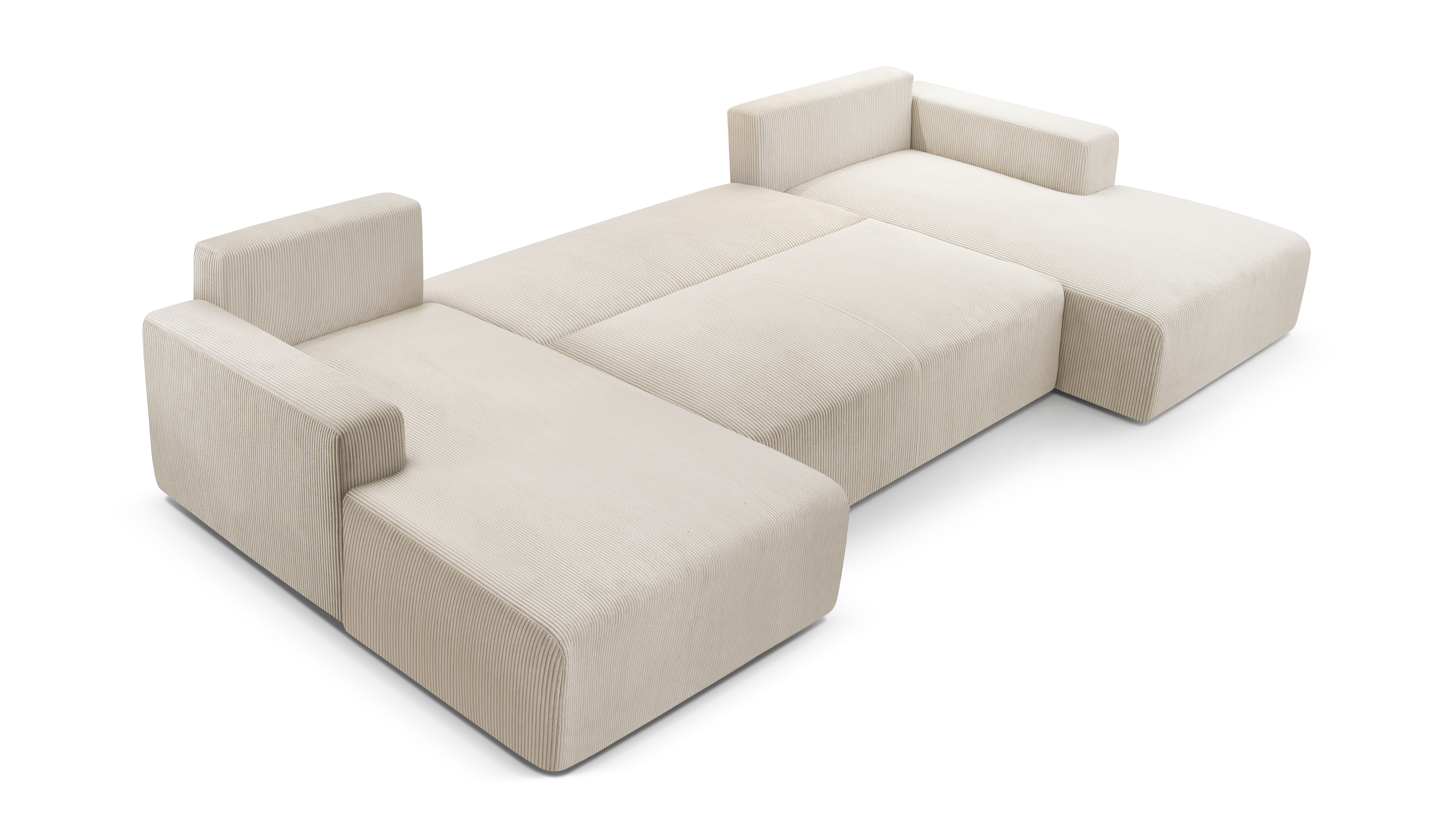AX LIVING Sofa U Form mit Schlaffunktion Catea Wohnlandschaft 364 cm