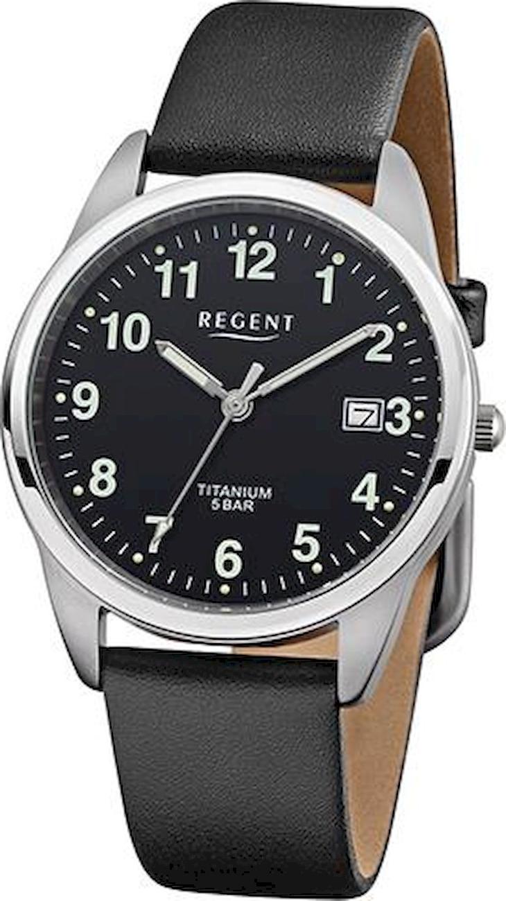 Regent Herren Uhr Lederarmband Leder Armbanduhr Analog schwarz URF1271 F-1271
