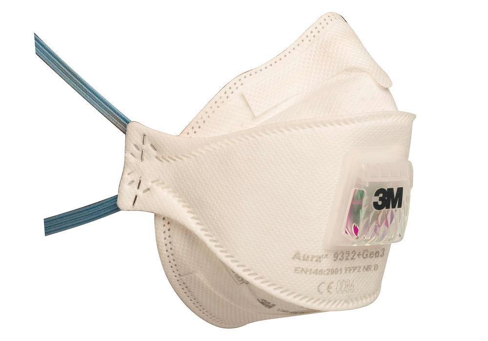 12x 3M™ Aura™ Partikelmaske, FFP2, mit Ventil, 9322+ | Packung (10 Stück) 7000088722