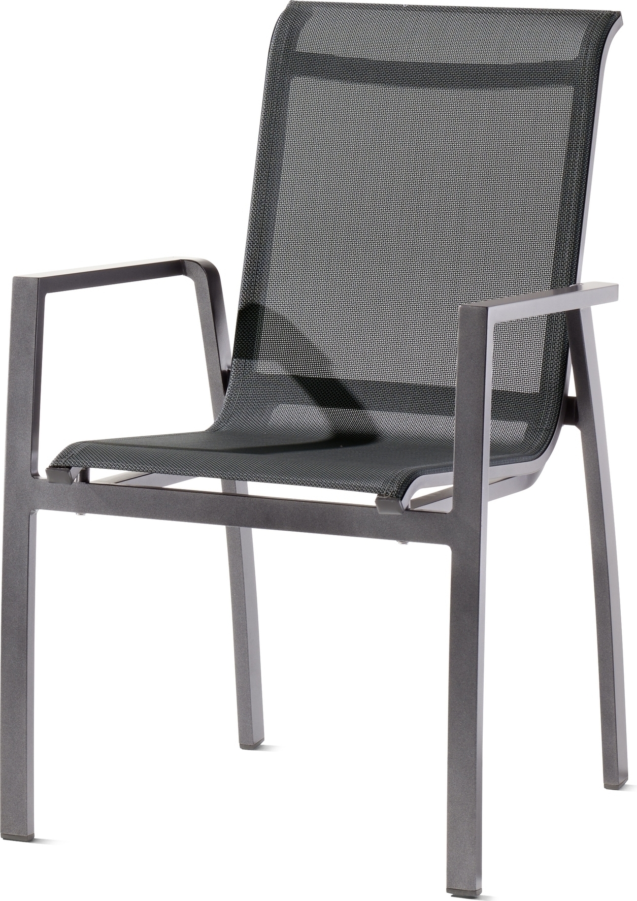 Gartenstuhl >Malaga< in Silbergrau, Kunstfasergewebe - 69x92,5x59cm (BxHxT)