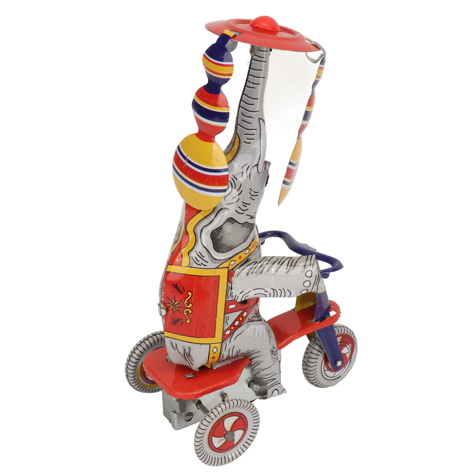 Cocosity Elefant auf Dreirad Blechspielzeug,Elefant auf Dreirad Aufziehspielzeug,Elefanten Sammlung Blechspielzeug,Retro Elefant Blechspielzeug,Elefant Aufziehspielzeug,Elefant auf Dreirad Uhrwerk Spielzeug