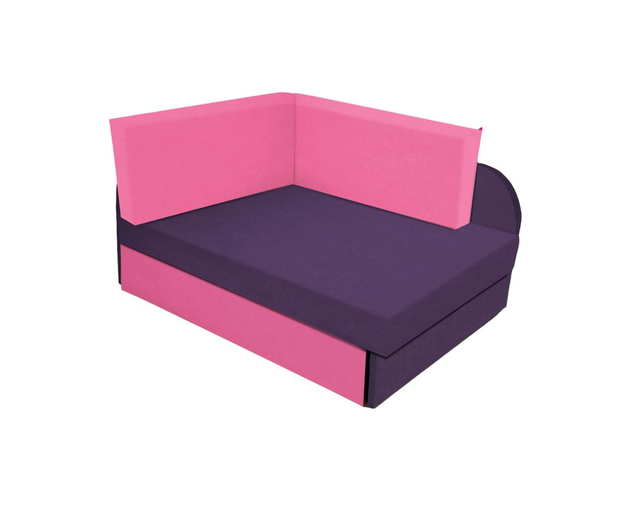 VENETI Kinderschlafsofa FATAJA – lila/rosa 060-02-00091