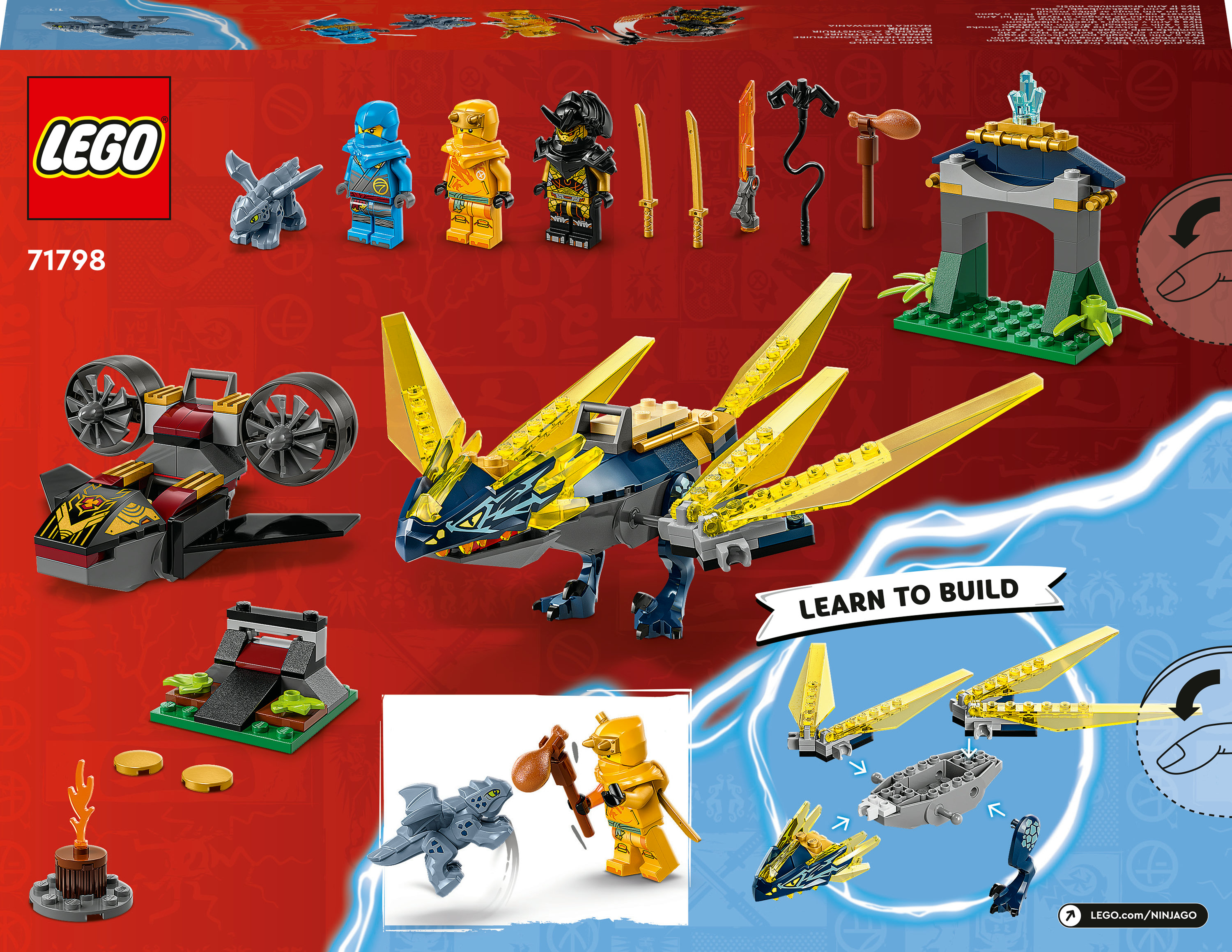 LEGO® NINJAGO® 71798 Nya a Arin v súboji s dračím mláďaťom
