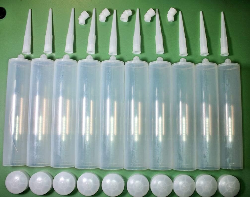 Pferrer /Beton-ABC 10 leere Kartuschen mit 10 Spitzen, 10 Kolben und 5 Winkel 40084
