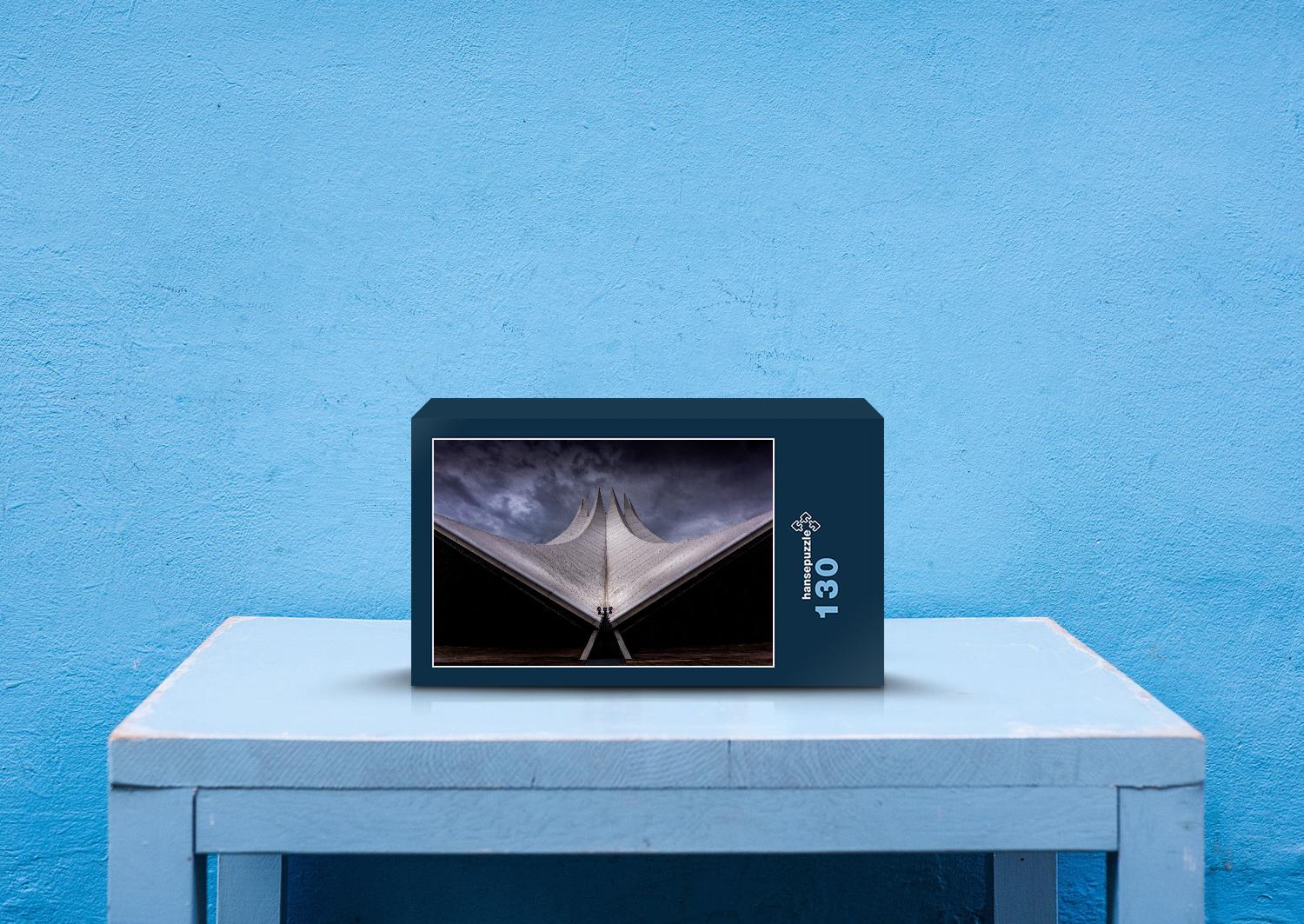 hansepuzzle 36921 - Tempodrom Puzzle, 130 Teile, Gebäude, 28,7 x 20,0cm mit hochwertiger Aufbewahrung, Kartonbox und wiederverschließbarem Beutel 26921