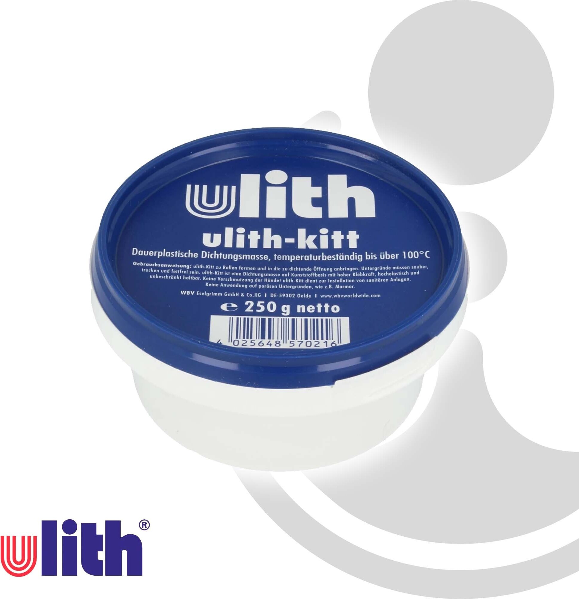 ULITH-KITT Dauerplastische Dichtungsmasse - wasserfest 250 gr. Dose 25702
