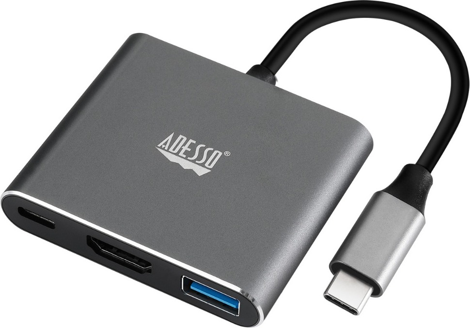 Rozbočovač Adesso 3 v 1 USB-C pre notebook