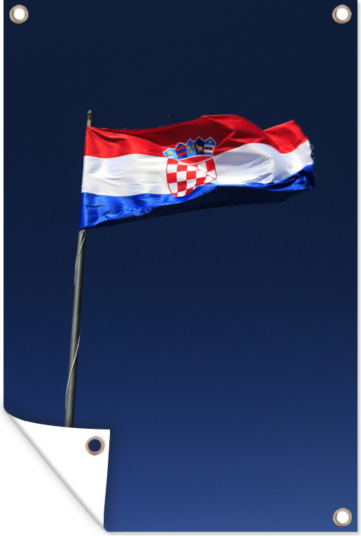 MuchoWow® 40x60 cm Outdoor-Poster Gartendeko Sichtschutz Garten Poster für den Garten Die kroatische Nationalflagge 133|1315595