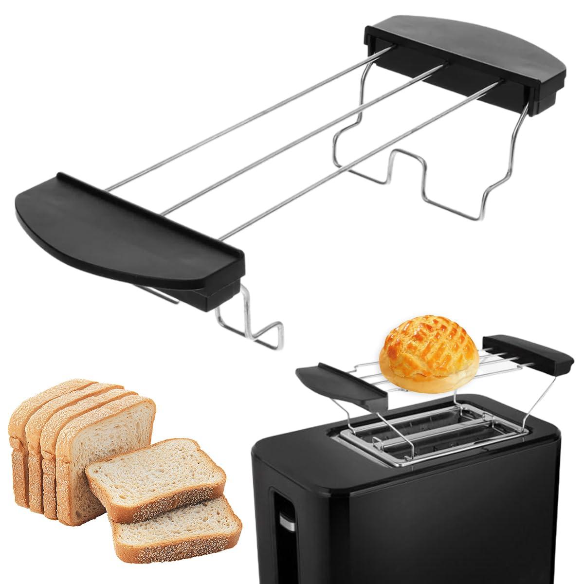 Markenlos Toaster-Brötchenaufsatz - Edelstahl-Wärmeaufsatz - Zum Aufbacken von n - 26,5x9,2x5,5 cm