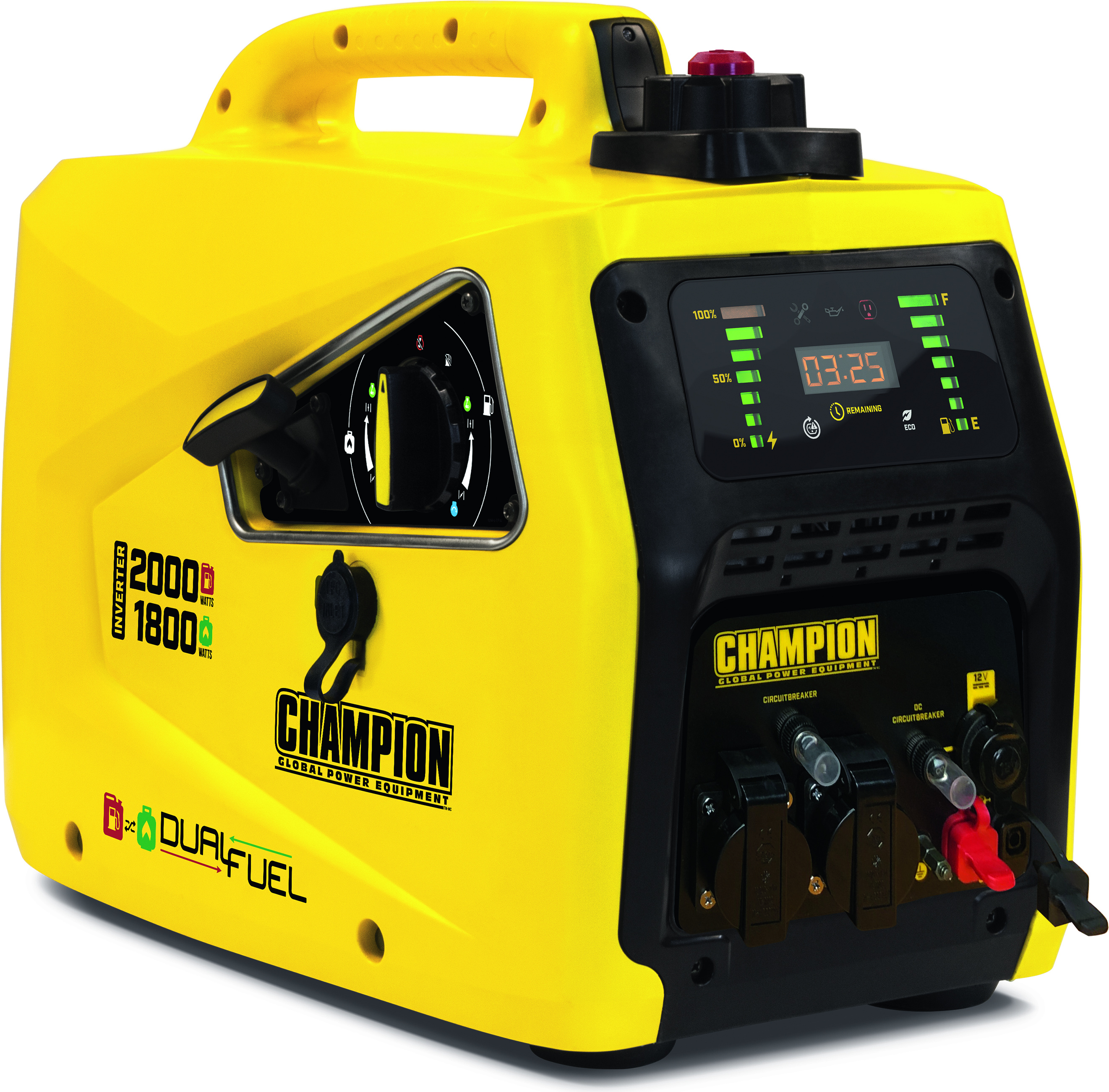 Champion Dvojpalivový invertorový benzínový/plynový generátor 2kW 82001I-E-DF-EU