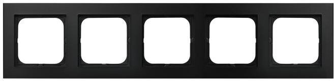 Rahmen 5-fach schwarz metallic Ospel Sonata R-5R/33