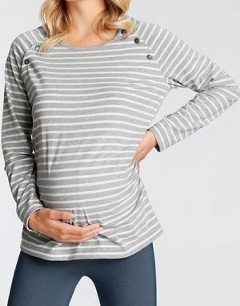 Mija 2in1 Stillshirt & Umstandsshirt | Diskretes Stillen Mit Babybauch-Platz