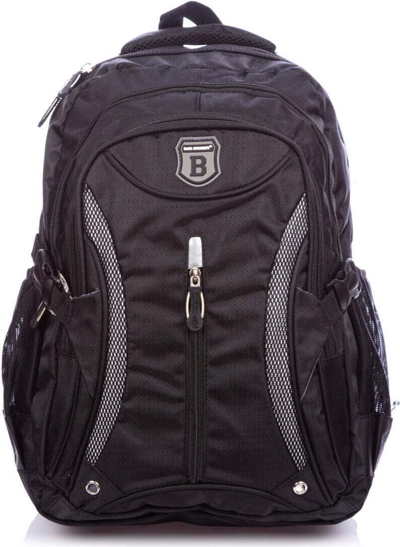 Bag Street Outdoor Schultasche Reise Freizeit Stadt Damen und Herren Rucksack Schwarz