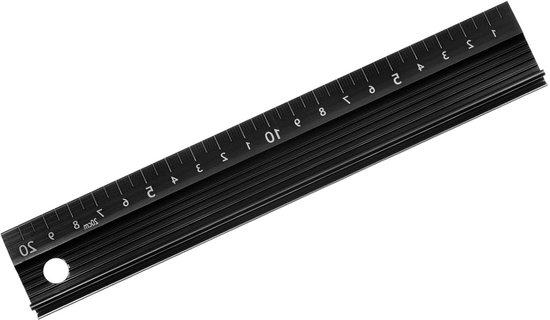 OEM Aluminium Liniaal 20cm, 1mm Precisie, Zwart, Kantoor Maatregel 2026