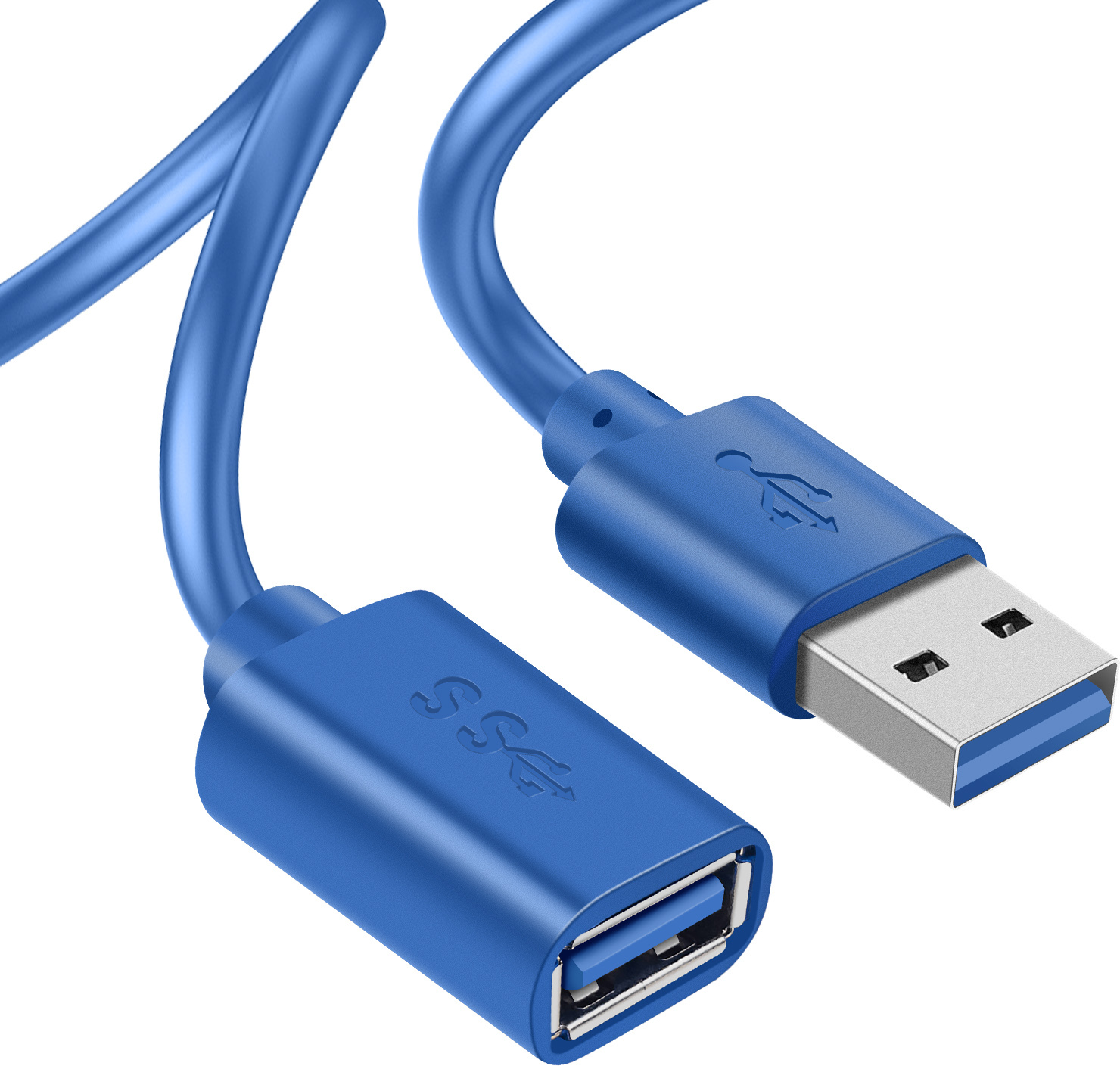 Akyga, USB Verlängerungskabel für schnellen Datentransfer 1.8m, Blau AK-USB-28W