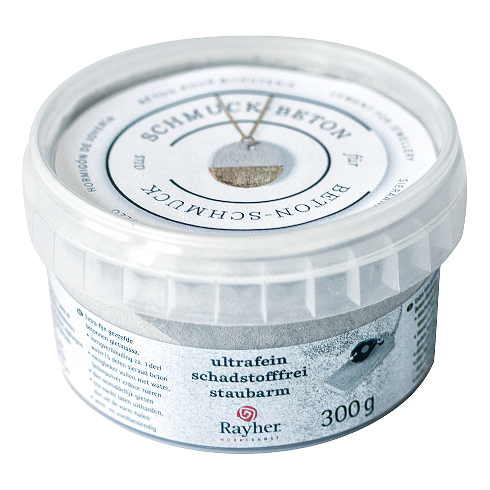 Rayher Schmuck Beton 300g Kreativ Beton für Schmuckherstellung und Bastelprojekte 34166000