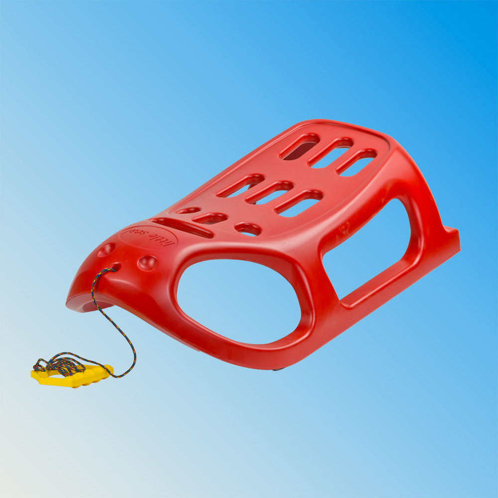 DEMA Kunststoffschlitten mit Metallglas Tirol, rot 10114