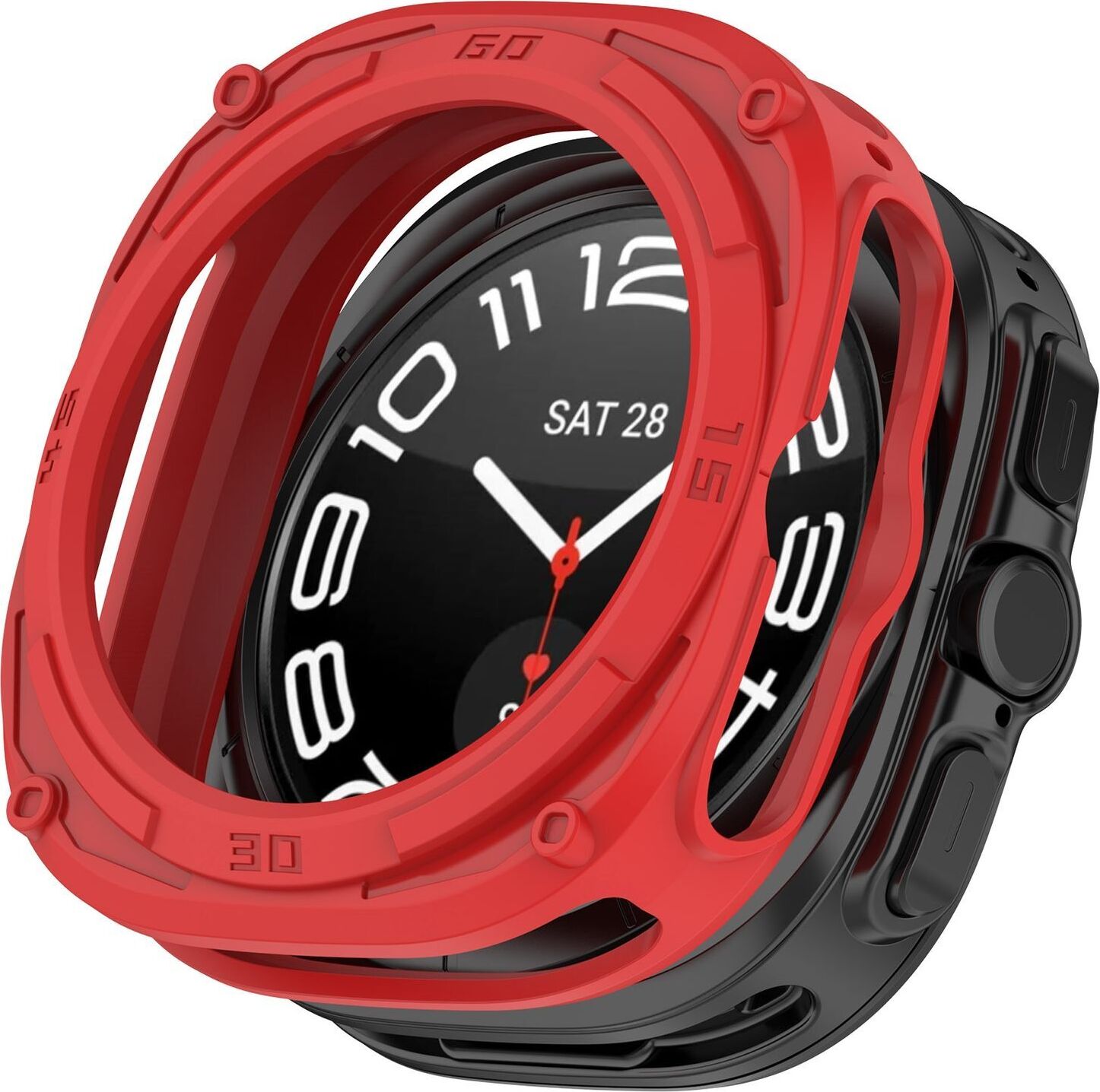 Pre Samsung Galaxy Watch Ultra 47mm pancierované puzdro TPU Case Red