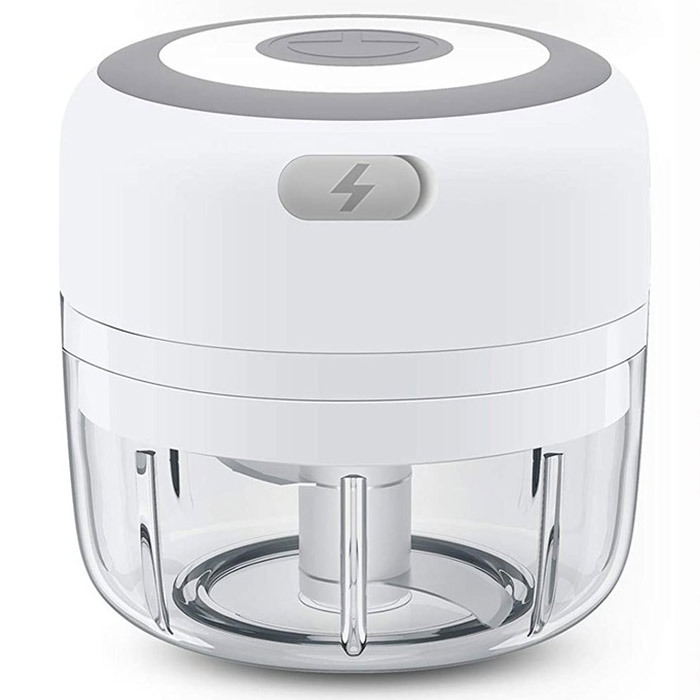 Mini USB sekáčik, elektrický multifunkčný sekáčik s tromi čepeľami, na mäso a zeleninu, malý a prenosný, na použitie v kuchyni alebo vonku – Mixer