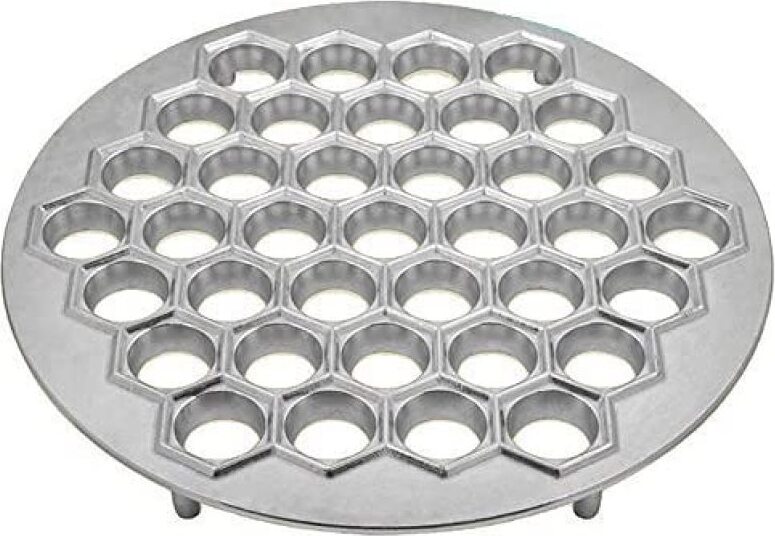 Jormftte 37 Löcher Mehlkloß Form Werkzeuge Dumplings Maker Aluminium Ravioli Mold Pelmeni Dumplings Werkzeuge Dumpling Pastry Make 5PCS kau-KT-13876
