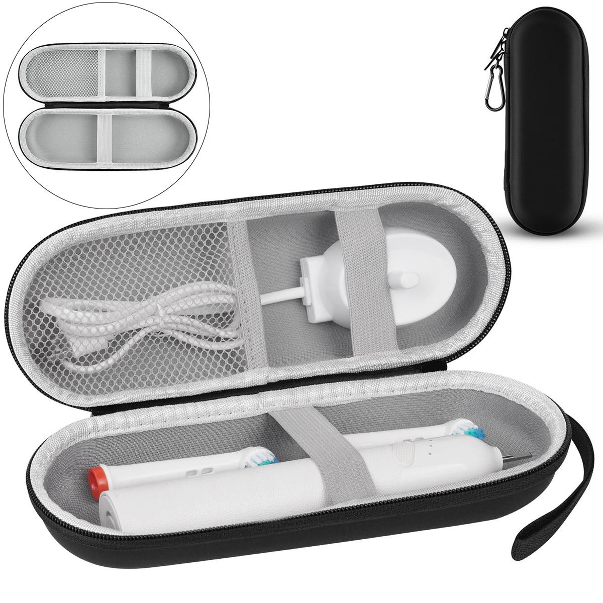 Novzep Elektrische Zahnbürsten Etui, Tragbare Zahnbürsten Reisebox, für Elektrische Zahnbürste, Schwarz,21*6.3*6.3cm KAUF-ALRI-HB1852-018