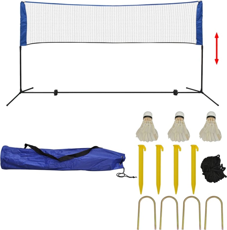 Prolenta Premium - Badmintonnetz-Set mit Federbällen 300 x 155 cm 91307-11-10