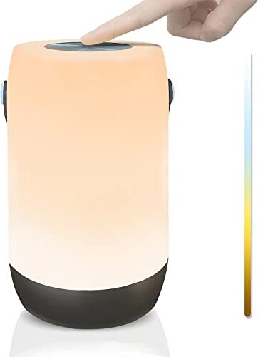 ZVM Batterie Außenlampe Tragbare LED Dimmbare Tischlampe, Berührungsbetriebsbetriebsbetriebs USB, Tisch, Stange, Terrasse, Osterdekoration