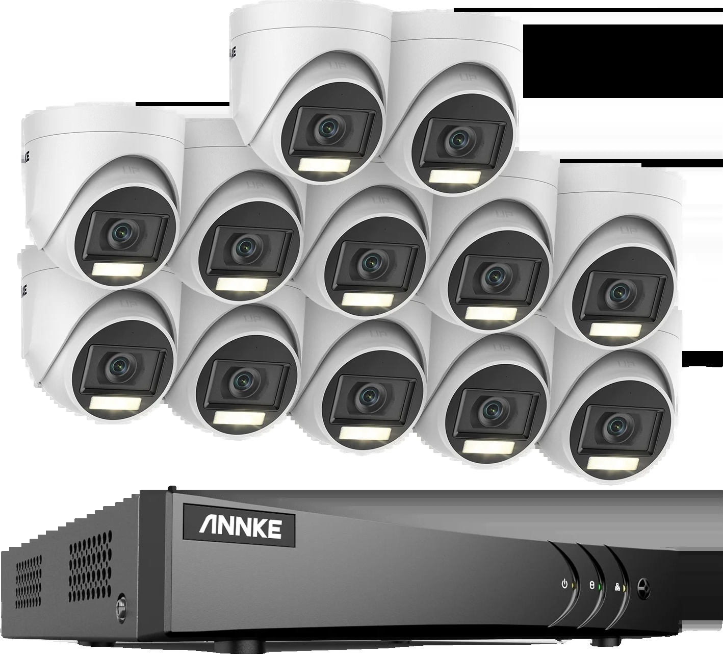 16CH bezpečnostný kamerový systém, 5MP vysoké rozlíšenie, pokročilá detekcia pohybu, 16CH 12ks sada, žiadna