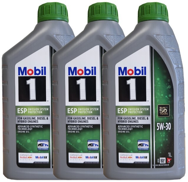 Mobil 1 Motoröl ESP 5W-30 für Dieselpartikelfilter und Katalysatoren 3x1 L