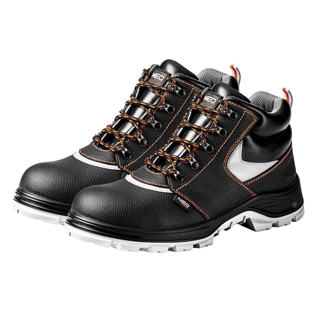 NEO TOOLS Sicherheitsschuhe Leder Sicherheitsschuhe Herren Arbeitstrainer Unzerbrechliche Schuhe | Größe: 39 82-020
