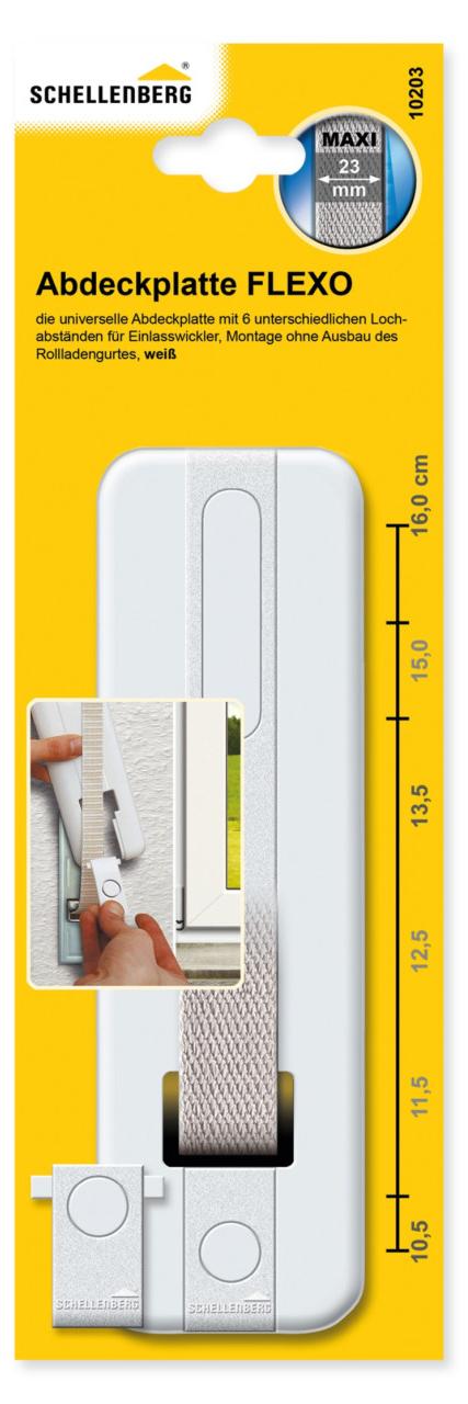 Schellenberg Alfred Schellenberg Abdeckplatte FLEXO 10,5 bis 16,0 cm - weiß 10203