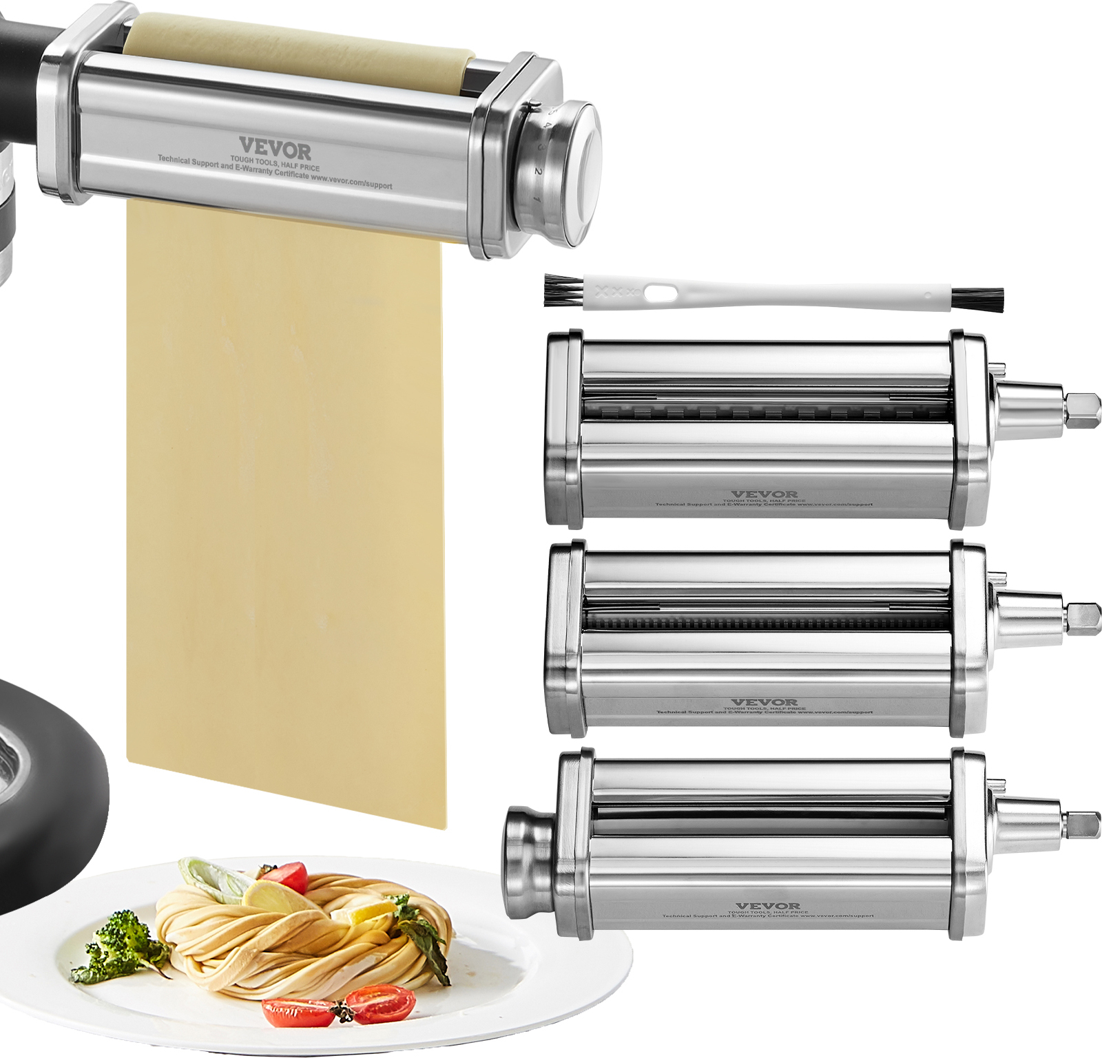 Macchina Per Pasta Manuale In Acciaio Inox | Pressa Per Maccheroni E Noodles | Compatta E Portatile Per Cucina E Ristorante | Regola Spessore E Consistenza