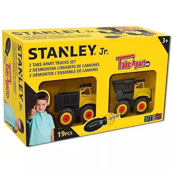 Set mit 2 Mini-LKWs zum Zusammenbauen – Stanley