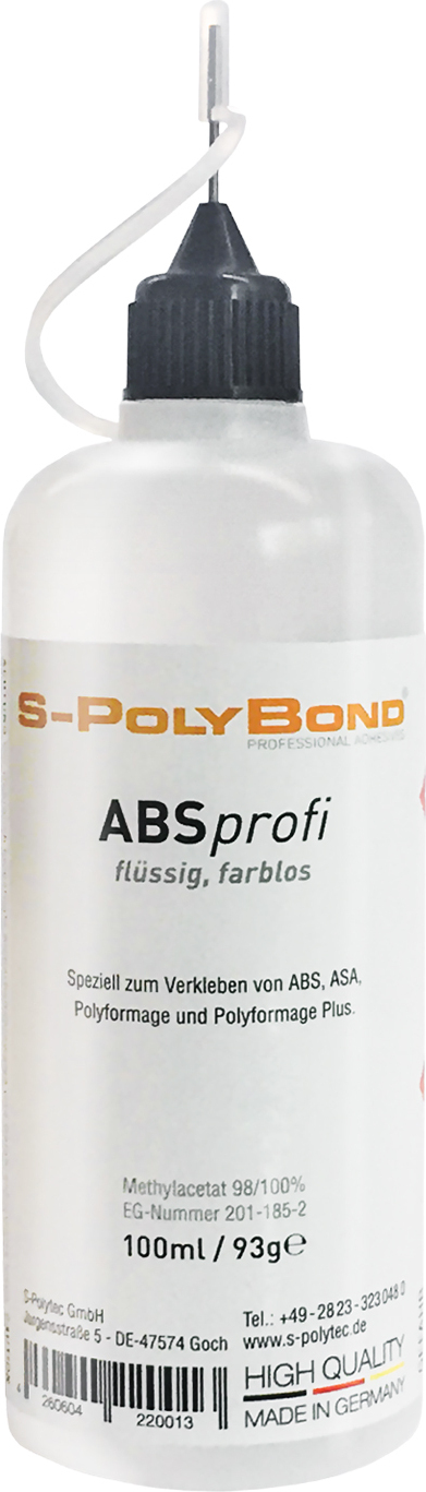 Colla Speciale ABS Profi - 100 Ml, Per Saldatura A Freddo Di Plastica ABS, ASA E Polistirolo