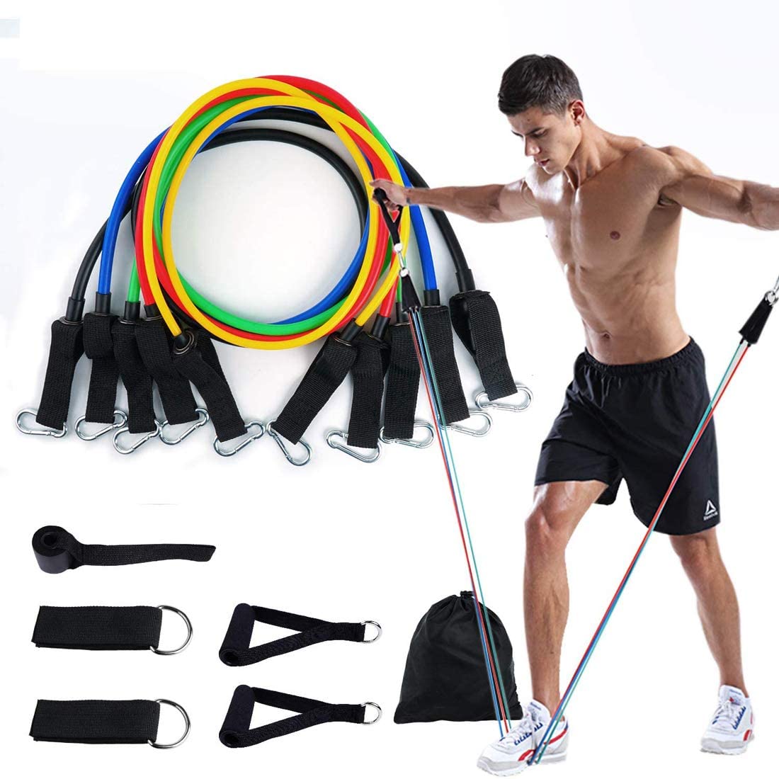 13 Stück Widerstandsbänder Gymnastikband Fitnessbänder Expander Set Neu Yoga NEU 