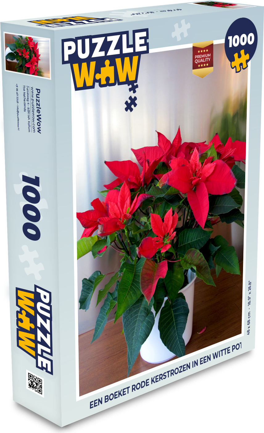 MuchoWow® Puzzle 1000 Teile Weihnachten - Weihnachtsblumen - Weihnachtsrosen - Spielzeug - Alt und Jung - Spiele - Puzzeln 136|1298327