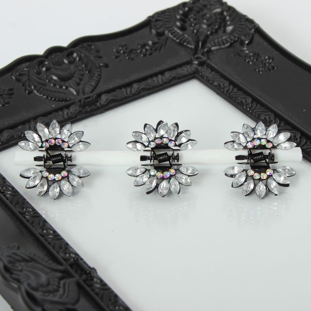 10er Set U-Haarklammern Mit Strasssteinen In Silber - Elegante Seestern-Nadeln Für Haare, Perfekt Für Hochzeit & Party