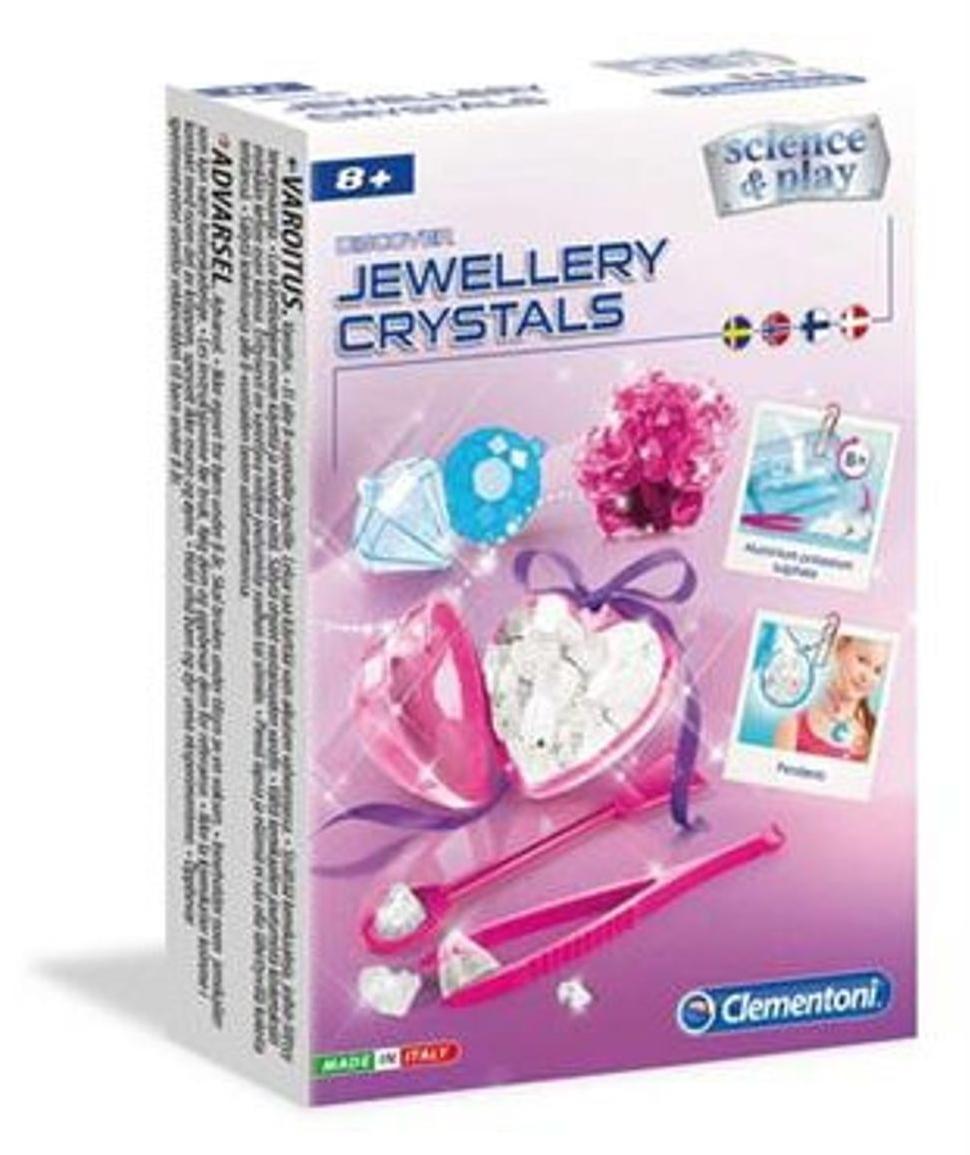 Clementoni Jewellery Crystals, Mineralogie, 8 Jahr(e), Blau, Pink, Weiß 78518