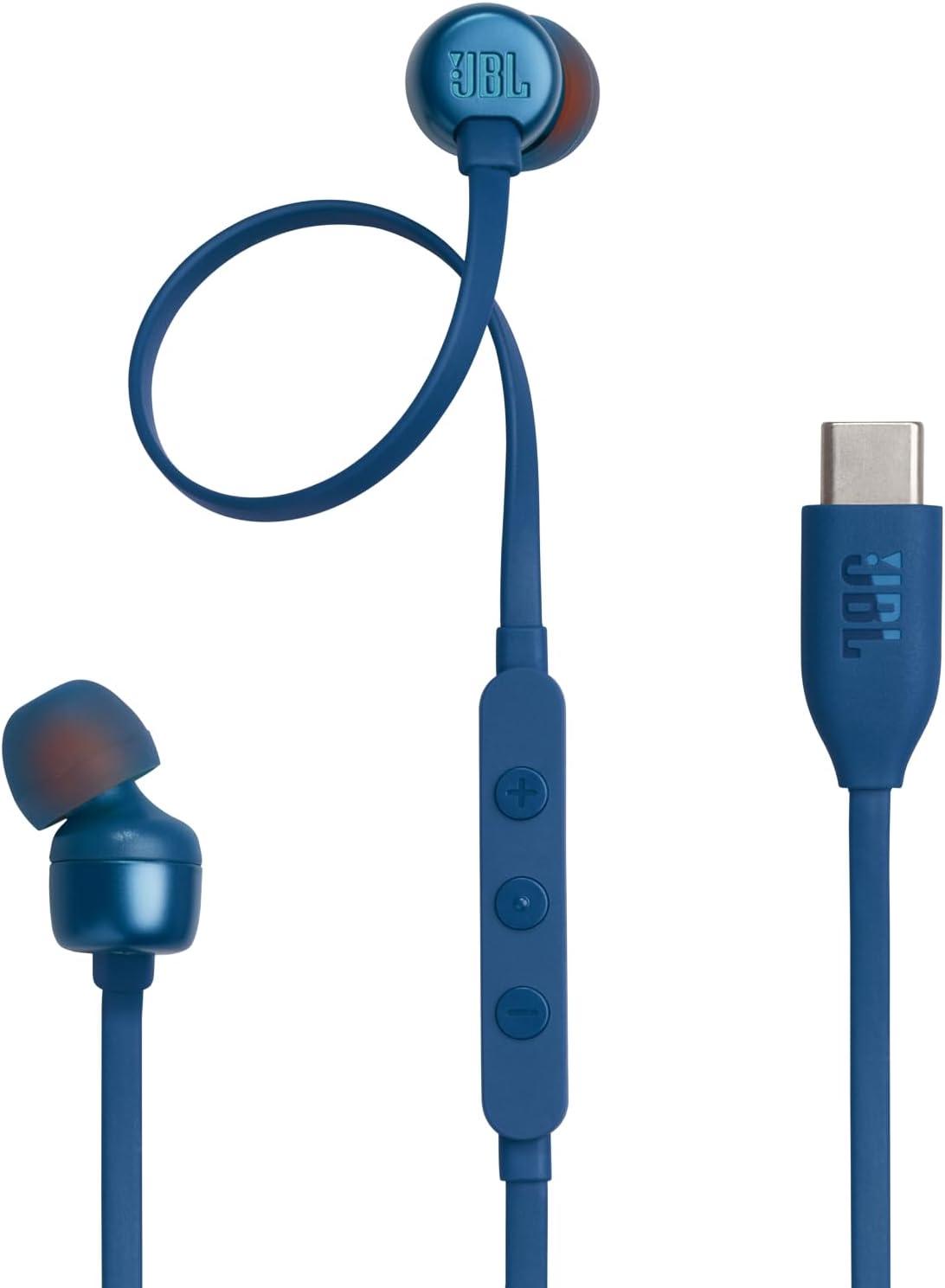 JBL Tune 310C In-Ear Kopfhörer mit USB-C, JBL Pure Bass Sound, Hi-Res Audio, Mikrofon, EQ-Presets, Kabelsteuerung